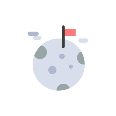 Gezegen, Gaz, Dev, Uzay Düz Renk Simgesi. Vektör simgesi afiş T