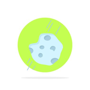 Asteroit, astronomi, meteor, uzay, kuyruklu yıldız Düz Renk Simge Vektör