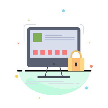 korumak, koruma, kilit, güvenlik, güvenli Düz Renk Simgesi Vektör