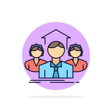 Takım, İş, takım çalışması, grup, toplantı Düz Renk Simge Vektör