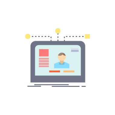 arayüzü, web sitesi, kullanıcı, düzen, tasarım Düz Renk Simge Vektör