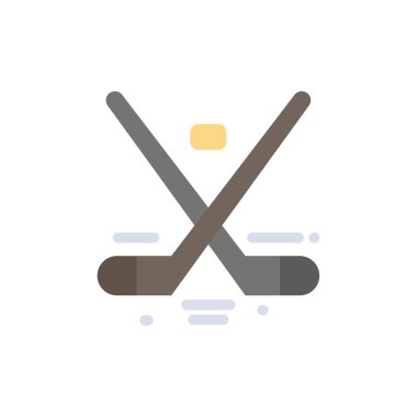 Kanada, Oyun, Hokey, Buz, Olimpiyatlar Düz Renk Simgesi. Vektör ico