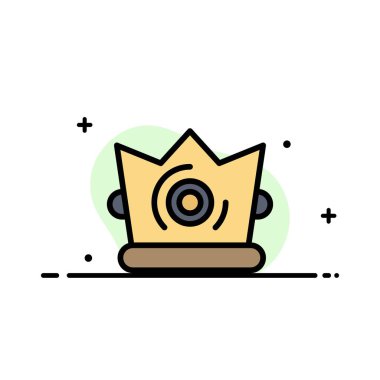 En iyi, Taç, Kral, Madrigal İş Düz Hat Dolu Simge Vect