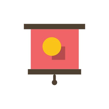 Cihaz, Eğitim, Projektör, Okul Düz Renk Simgesi. Vektör ic