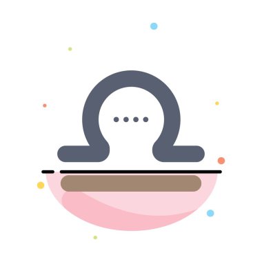 Astroloji, Terazi, Zodyak, Yunanistan Soyut Düz Renk Simge Templa