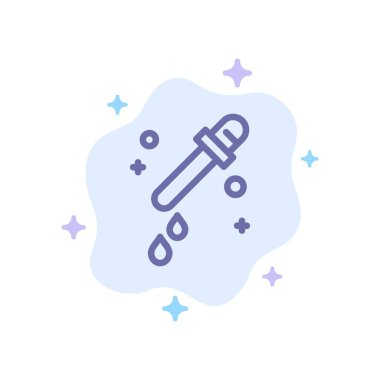 Damlalık, Pipet, Soyut Bulut Arka Plan Bilim Mavi Simge