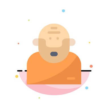 Tanrı, Yunan, Mitoloji, Eski Soyut Düz Renk Simge Şablonu