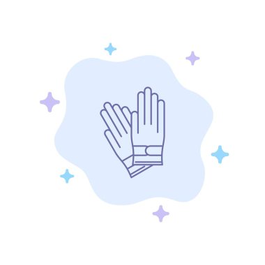 Eldiven, Bina, İnşaat, Onarım Mavi Simge Soyut Clo