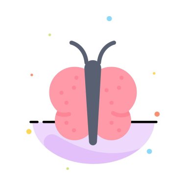 Hayvan, Kelebek, Paskalya, Doğa Soyut Düz Renk Simge Templ