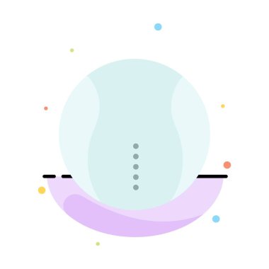 Top, Tenis, Spor, Oyun Soyut Düz Renk Simgesi Şablonu