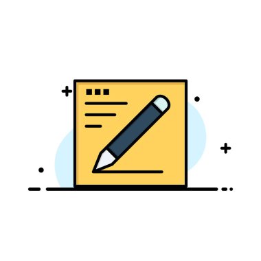 Tarayıcı, Kalem, Metin, Eğitim İş Düz Hat Dolu Simge