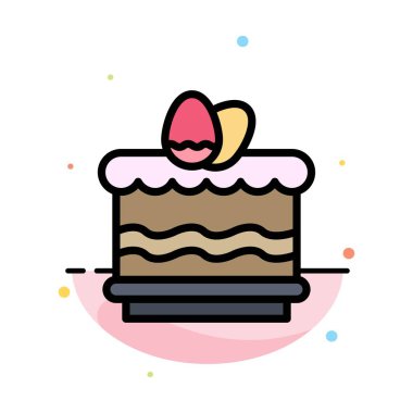 Crack, Paskalya, Yemek, Yumurta Soyut Düz Renk Simgesi Şablon