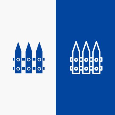 Çit, Bahçe, Bahçe, Bahar Hattı ve Glyph Katı simgesi Mavi 