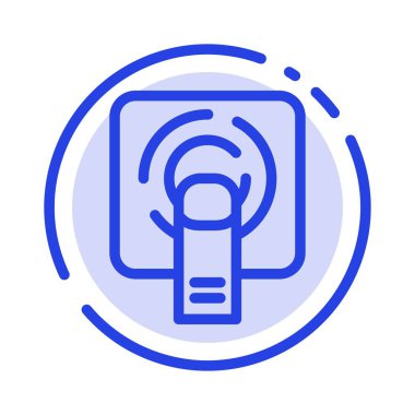 Parmak, Dokunma, Parmak Dokunuşu, Ekran Mavi Noktalı Çizgi Simgesi