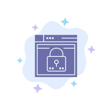 Giriş, Güvenli, Web, Düzen, Şifre, Soyut Mavi Simge kilit