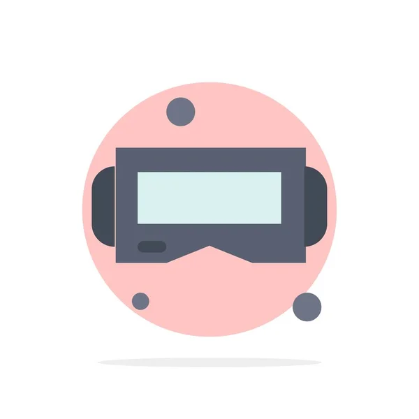 Dispositivo, óculos, Google Glass, Fundo de círculo abstrato inteligente — Vetor de Stock