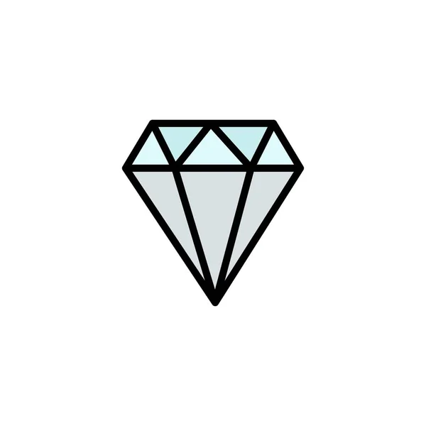 Diamante, Joya, Joyería, Gam Business Logo Template. Color plano — Archivo Imágenes Vectoriales