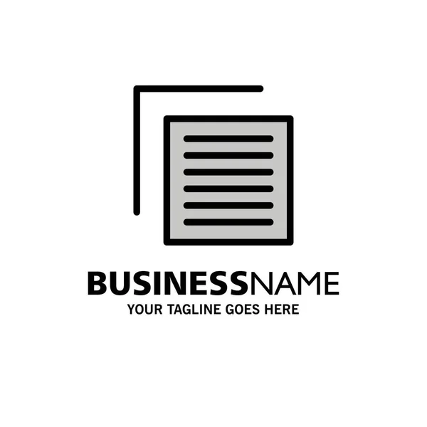 Documento, Archivo, Usuario, Interfaz Business Logo Template. Col plano — Vector de stock