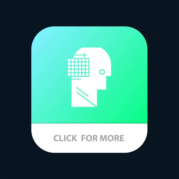 Benutzer, denken, Erfolg, Geschäft mobile App-Taste. Androide und io — Stockvektor