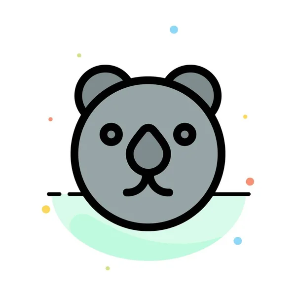 Bear, hoofd, Predator abstracte platte kleur pictogram sjabloon — Stockvector