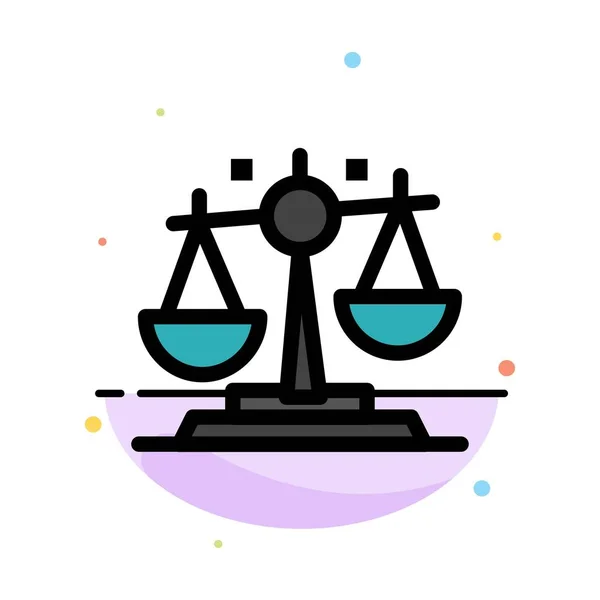 Balance, Ley, Justicia, Finanzas Resumen Plantilla de icono de color plano — Archivo Imágenes Vectoriales