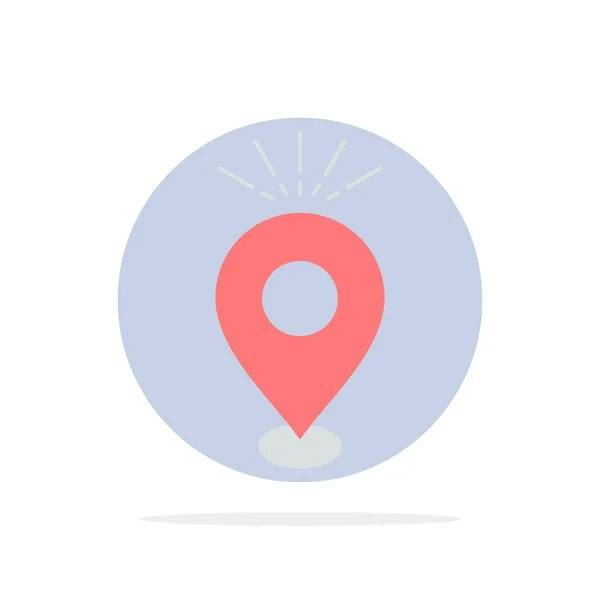 Localização, Pin, Acampar, feriado, mapa Flat Color Icon Vector — Vetor de Stock