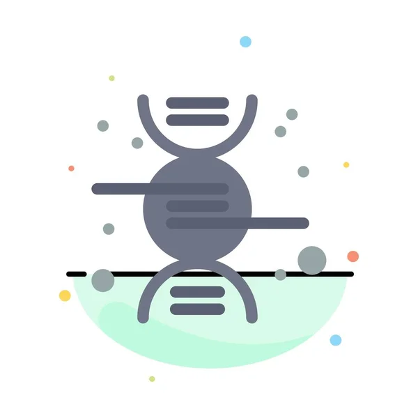 DNA, onderzoek, wetenschap abstracte platte kleur pictogram sjabloon — Stockvector