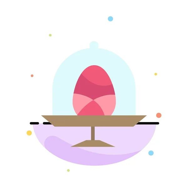Plantilla de icono de color plano abstracto de disco, huevo, comida y Pascua — Vector de stock