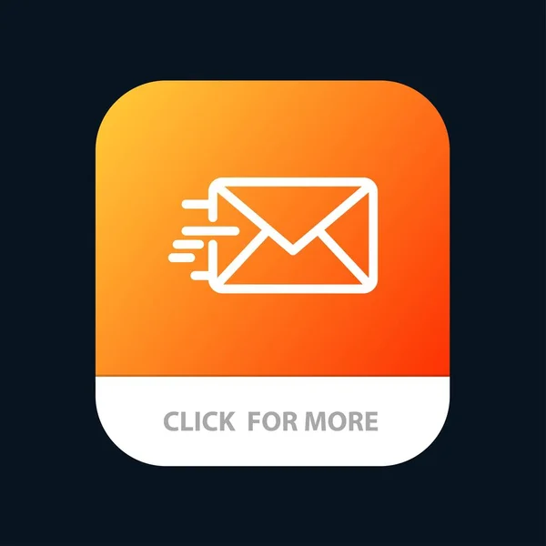 E-mail, mail, üzenet mobil alkalmazás gomb. Android és iOS-line ver — Stock Vector