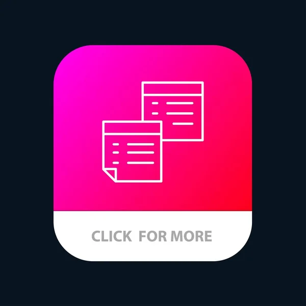 Sticky, Files, Note, Notes, Office, Pages, Paper Mobile App Butt — Stok Vektör