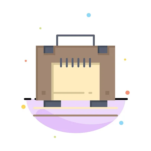 Hotel, brašna, kufr, zavazadlo, šablona ikon s plochými barvami — Stockový vektor