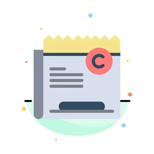 Kopie, Urheberrecht, Einschränkung, Recht, Datei abstrakt flache Farbe ic — Stockvektor