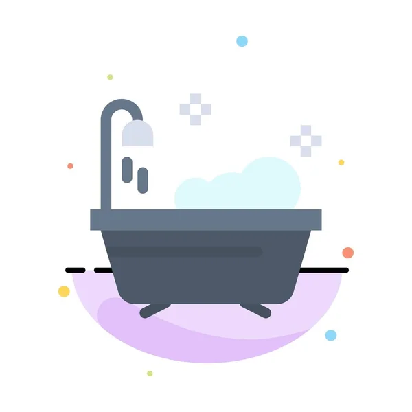 Ванная комната, Чистота, Душ Абстрактный цвет иконки — стоковый вектор