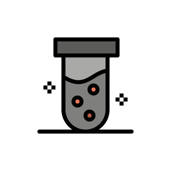 Buis, Lab, test, biochemie platte kleur pictogram. Vector Icon Bann — Stockvector