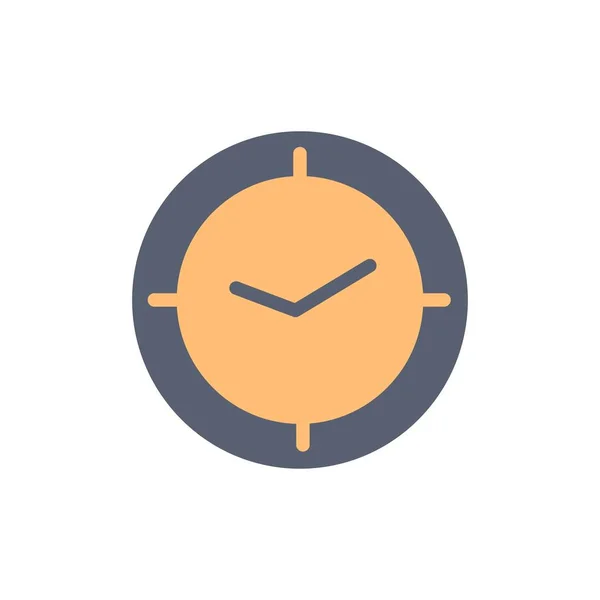 Horloge, tijd, timer, klok plat kleur pictogram. Vector pictogram banner T — Stockvector