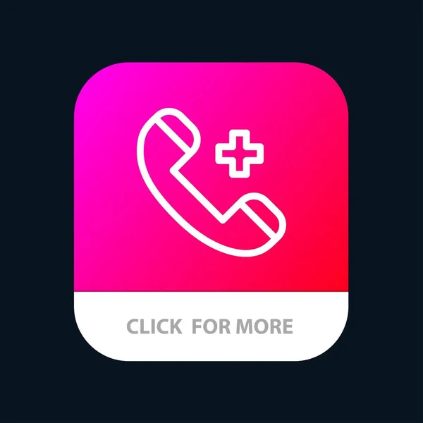 Anrufen, klingeln, Krankenhaus, Telefon, App-Taste löschen. android ein — Stockvektor
