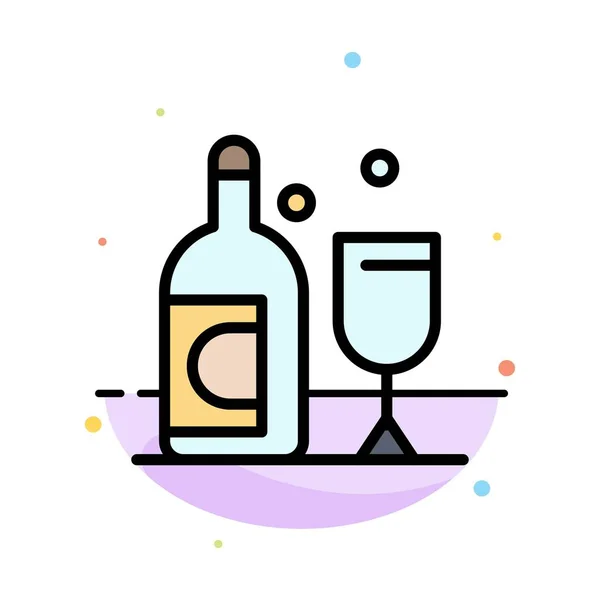 Fles, glas, Ierland abstracte platte kleur pictogram sjabloon — Stockvector