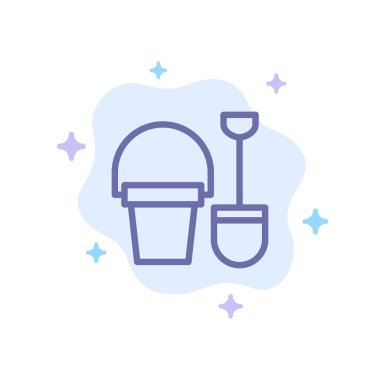 Soyut bulut arka planda Web mavi simge