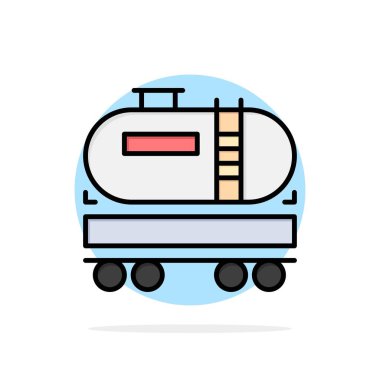 Kamyon, Damper, Yağ, İnşaat Soyut Daire Arka Plan Düz