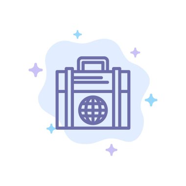 Soyut Bulutta İş, Yatırım, Modern, Globe Blue Icon 