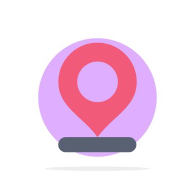 Konum, Harita, İşaretçi, Pin Soyut Daire Arka Plan Düz renk