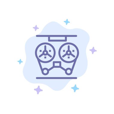 Ses, Çalar, Kayıt, Kaydedici, Reel Mavi Simge Soyut Clou üzerinde