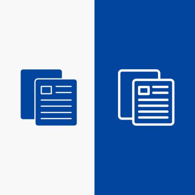 Eğitim, Okul, Test, Okul Hattı ve Glyph Solid simgesi Mavi b