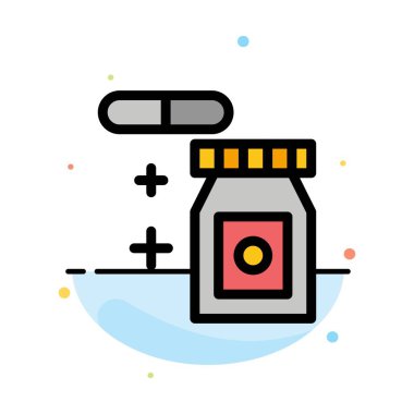 Tablet, Yağmurlu, Sıcaklık Soyut Düz Renk Simgesi Şablonu