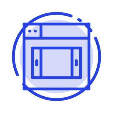 Web, Tasarım, Mobil Mavi Noktalı Çizgi Simgesi