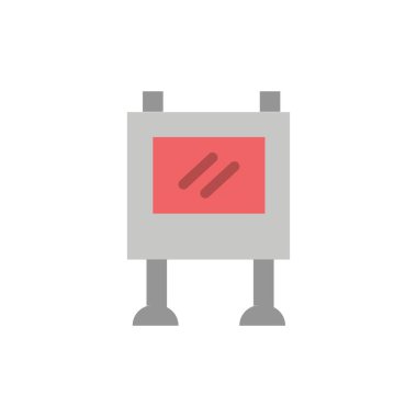 Reklam, reklam, Billboard, poster düz renk simgesi. 