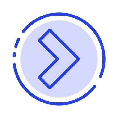 Ok, Sağ, Sonraki Mavi Noktalı Çizgi Simgesi