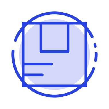 Kutu, İyi, Lojistik, Ulaşım Mavi Noktalı Hat Simgesi