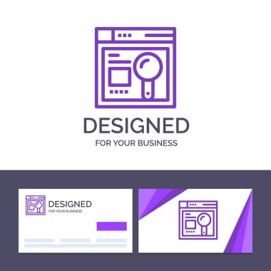 Yaratıcı Kartvizit ve Logo şablonu Tarayıcı, Web, Arama, E