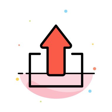 Ok, oklar, yukarı, upload soyut düz renk simge şablonu